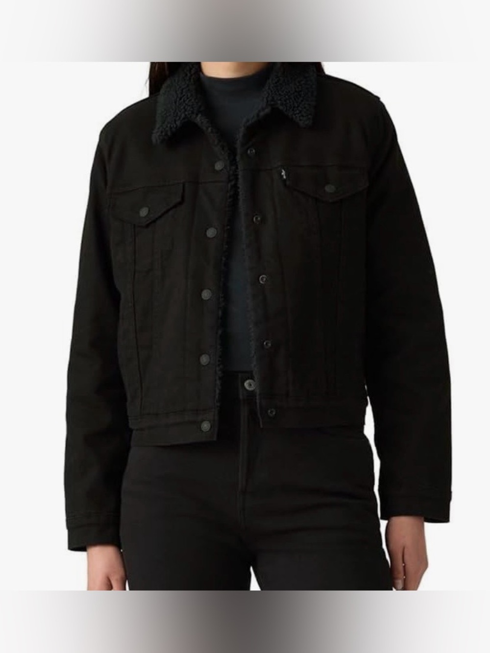 Levi’s Original Black Sherpa/Denim Trucker Jacket